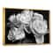 Designart - Bunch of Roses Black and White - Floral Art Framed Canvas Print